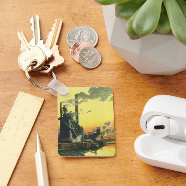 Vintage Unternehmensgruppe, Herstellung auf Dock Schlüsselanhänger (Schreibtisch)