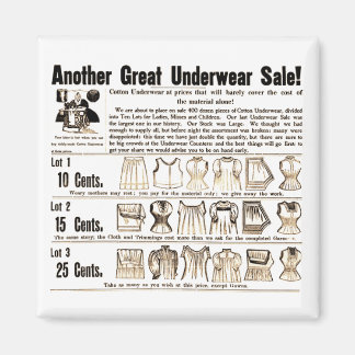 Vintage Unterwäsche Sale Magnet