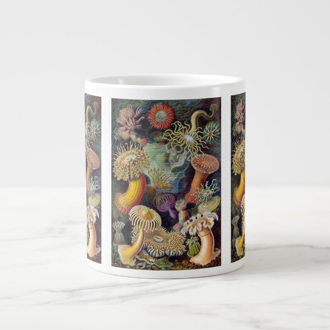 Vintage Unterwasserseelemone von Ernst Haeckel Jumbo-Tasse (Vorderseite)
