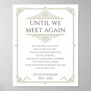 Vintage Until We Meet Again Gedenkgedicht Poster