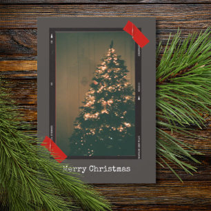 Vintage Upcycle Instant Foto Schreibmaschine Weihn Feiertagskarte