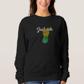 Vintage Upside Down Ananas, frag einfach Subtile S Sweatshirt