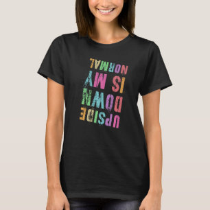 Vintage UPSIDE DOWN IST MEIN NORMAL Turnen Cheer T-Shirt