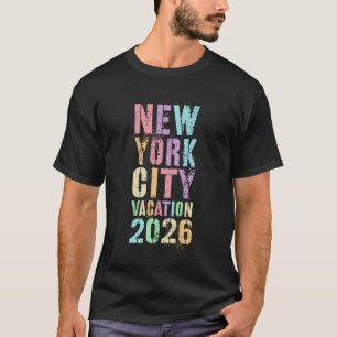 Vintage Urlaub in New York City 2026 Reise Schwest T-Shirt