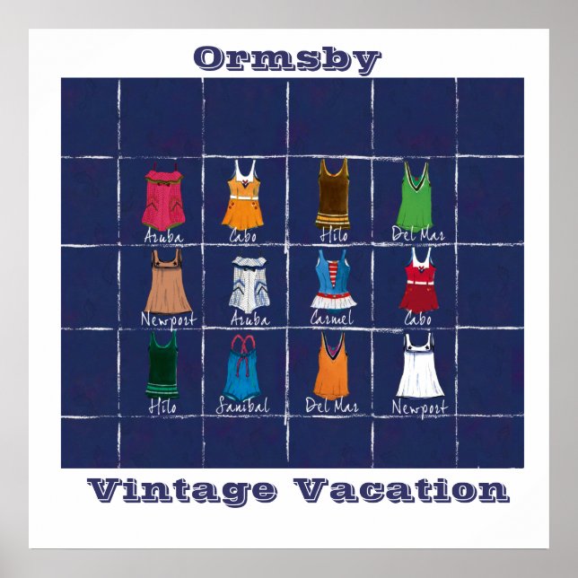 Vintage Urlaub - Poster (Vorne)