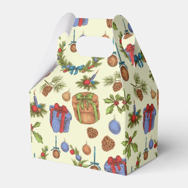 Vintage Urlaubsgeschenke | Weihnachten Geschenkschachtel (Vorderseite)