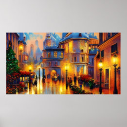 Vintage Urlaubskunst Altes farbiges Poster