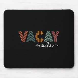Vintage-Urlaubsmodus für Camping-Familienurlaube i Mousepad