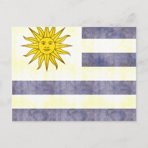 Vintage Uruguay-Flagge Postkarte