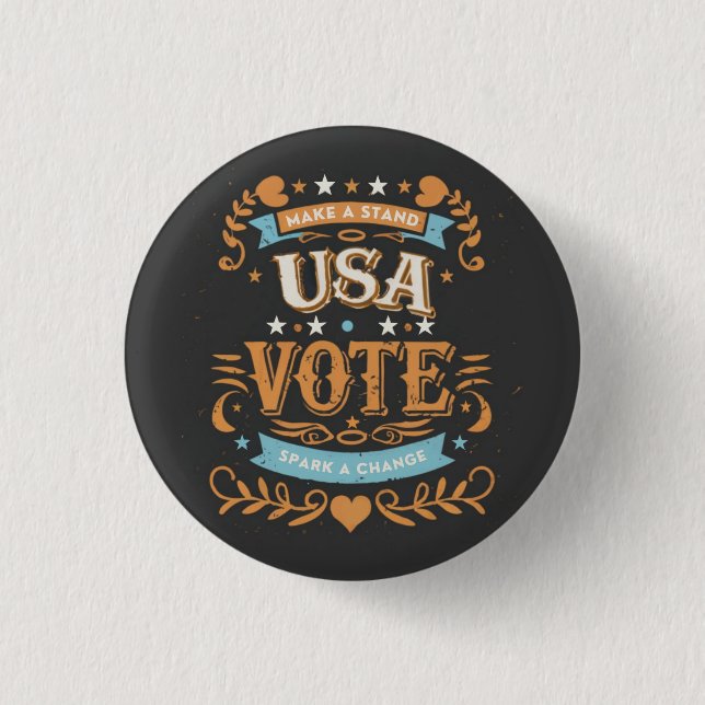 Vintage US-Abstimmung Button (Vorderseite)
