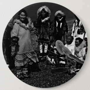 Vintage US Alaska Eskimo Tänzer Button