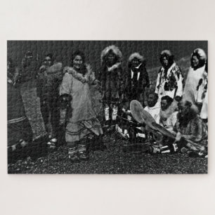Vintage US Alaska Eskimo Tänzer Puzzle