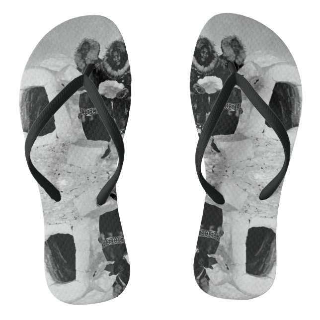 Vintage US Alaska Iglu-Erbauer Flip Flops (Fußbett)