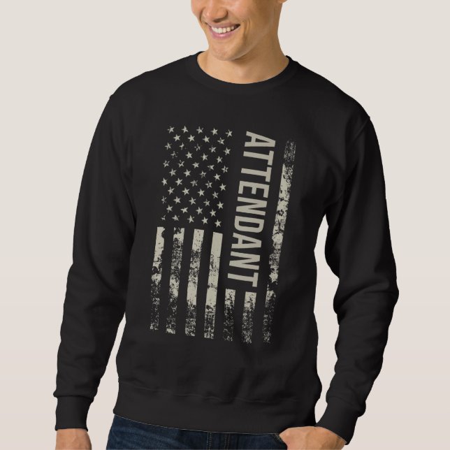 Vintage US American Flag Attendant Sweatshirt (Vorderseite)