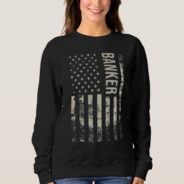 Vintage US American Flag Banker Sweatshirt (Vorderseite)