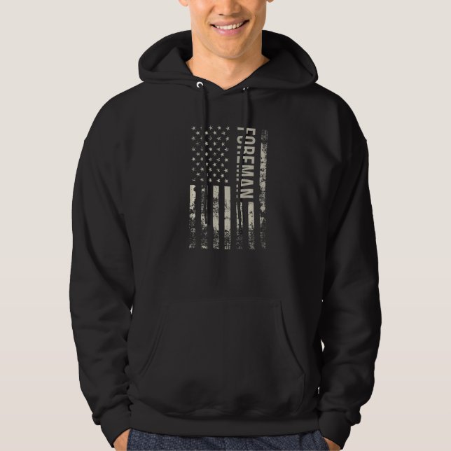 Vintage US American Flag Foreman Premium Hoodie (Vorderseite)