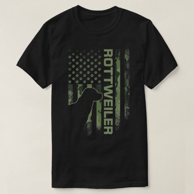 Vintage US-amerikanische Camouflage-Flagge Rottwei T-Shirt (Design vorne)
