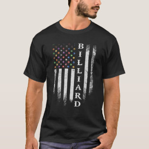 Vintage US-amerikanische Flag Pool Billiard Snooke T-Shirt