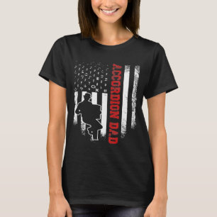 Vintage US-amerikanische Flagge Accordion Vater No T-Shirt