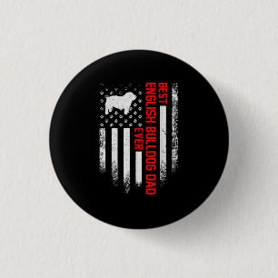 Vintage US-amerikanische Flagge Best English Bulld Button