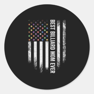 Vintage US-amerikanische Flagge Best Pool Billiard Runder Aufkleber