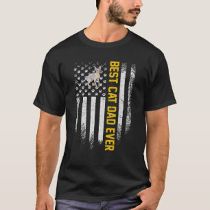 Vintage US-amerikanische Flagge Beste Sphynx Kat V T-Shirt