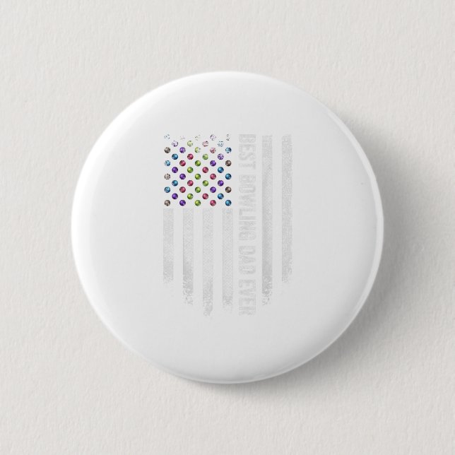 Vintage US-amerikanische Flagge Bester Bowling D Button (Vorderseite)