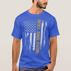 Vintage US-amerikanische Flagge Bester Vater je Fu T-Shirt