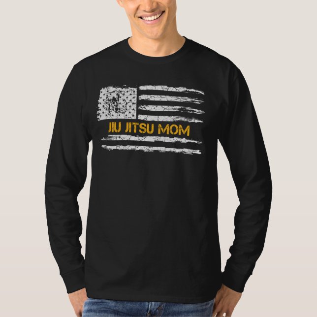 Vintage US-amerikanische Flagge Brasilianische Jiu T-Shirt (Vorderseite)