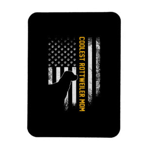 Vintage US-amerikanische Flagge Coole Rottweiler-M Magnet