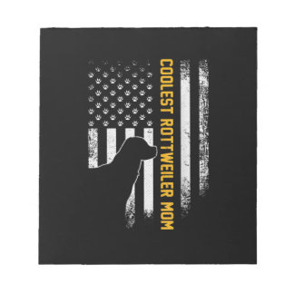 Vintage US-amerikanische Flagge Coole Rottweiler-M Notizblock