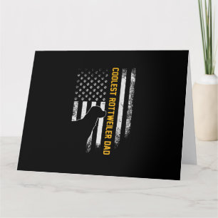 Vintage US-amerikanische Flagge Cooler Rottweiler- Karte