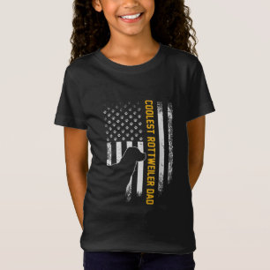 Vintage US-amerikanische Flagge Cooler Rottweiler- T-Shirt