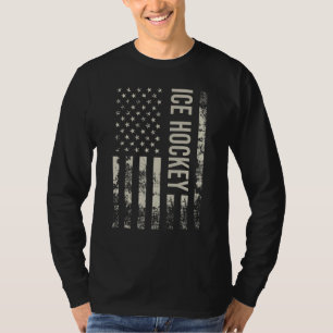 Vintage US-amerikanische Flagge Eishockey T-Shirt