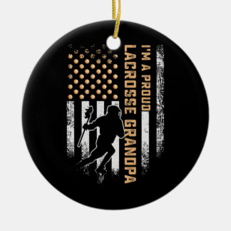 Vintage US-amerikanische Flagge Ich bin ein stolze Keramik Ornament