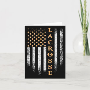 Vintage US-amerikanische Flagge Lacrosse Player Pa Karte