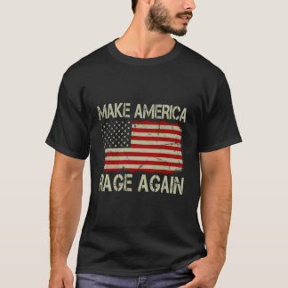 Vintage US-amerikanische Flagge macht Amerika wied T-Shirt