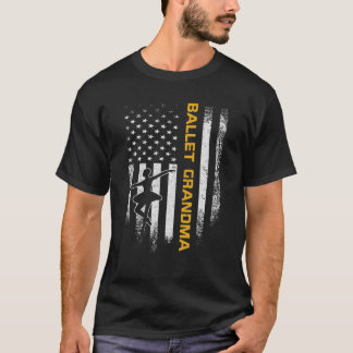 Vintage US-amerikanische Flagge Proud Ballet Oma B T-Shirt