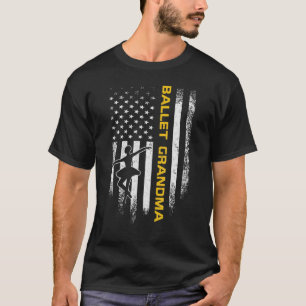 Vintage US-amerikanische Flagge Proud Ballet Oma B T-Shirt