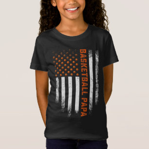 Vintage US-amerikanische Flagge Proud Basketball P T-Shirt