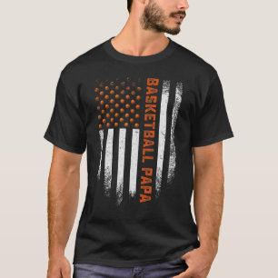 Vintage US-amerikanische Flagge Proud Basketball P T-Shirt