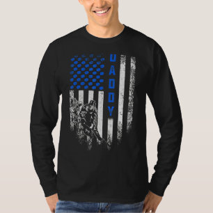 Vintage US-amerikanische Flagge Proud Hockey Daddy T-Shirt