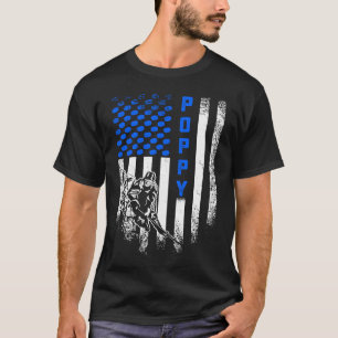 Vintage US-amerikanische Flagge Proud Hockey Poppy T-Shirt