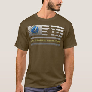 Vintage US-amerikanische Flagge Proud US Seabee Ve T-Shirt
