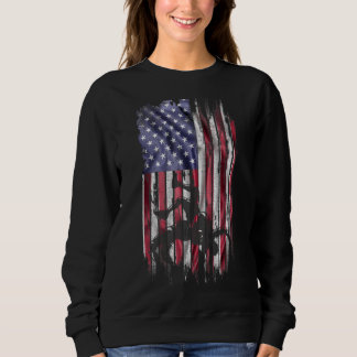Vintage US-amerikanische Flagge Wrestling Sport Wr Sweatshirt