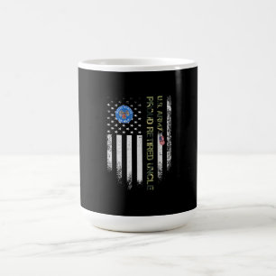 Vintage US-amerikanische Flaggenarmee Kaffeetasse
