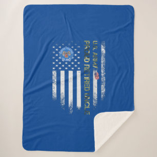 Vintage US-amerikanische Flaggenarmee Veteran Prou Sherpadecke