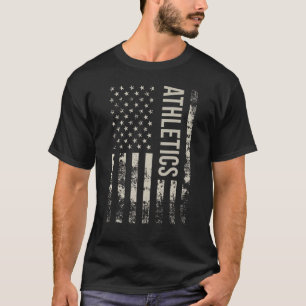 Vintage US-amerikanische Flaggenathletik T-Shirt