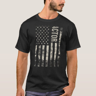 Vintage US-amerikanische Flaggenspielerin Premium T-Shirt