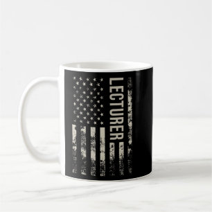 Vintage-US-amerikanischer-Flaggen-Dozent Kaffeetasse